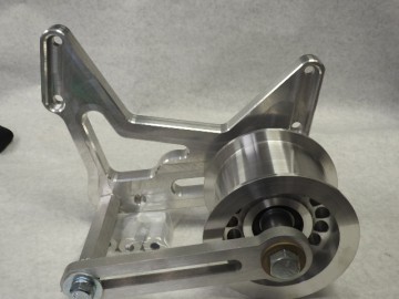 BB CHEVY Outboard Supported Idler -  Full competition   RACE Mounts where Water Pump Mounted